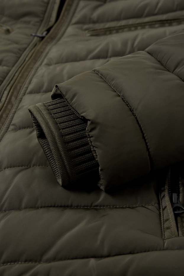 Uomo - Giacca trapuntata - verde scuro