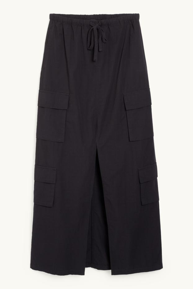 Women - Cargo skirt - black