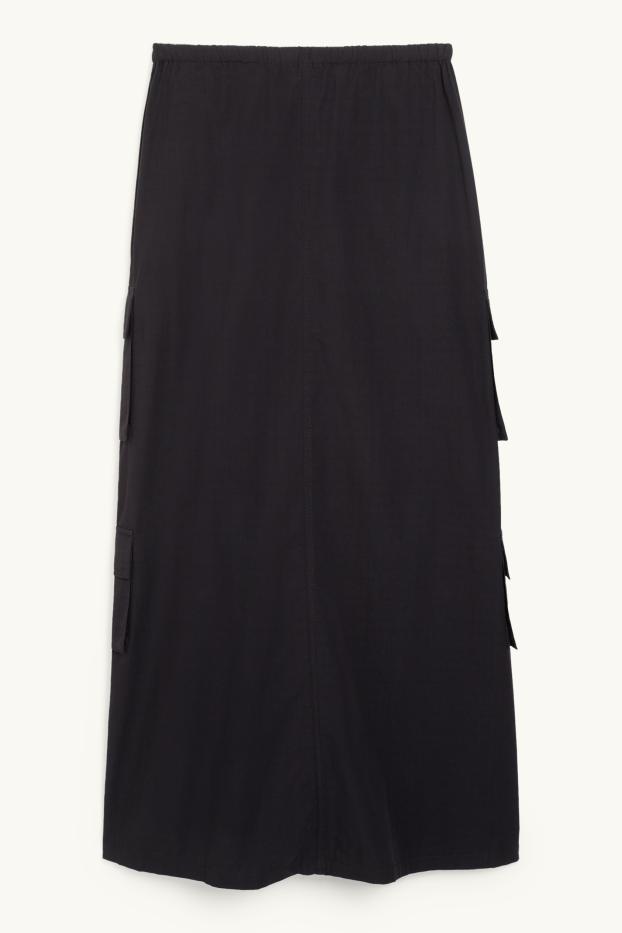 Women - Cargo skirt - black