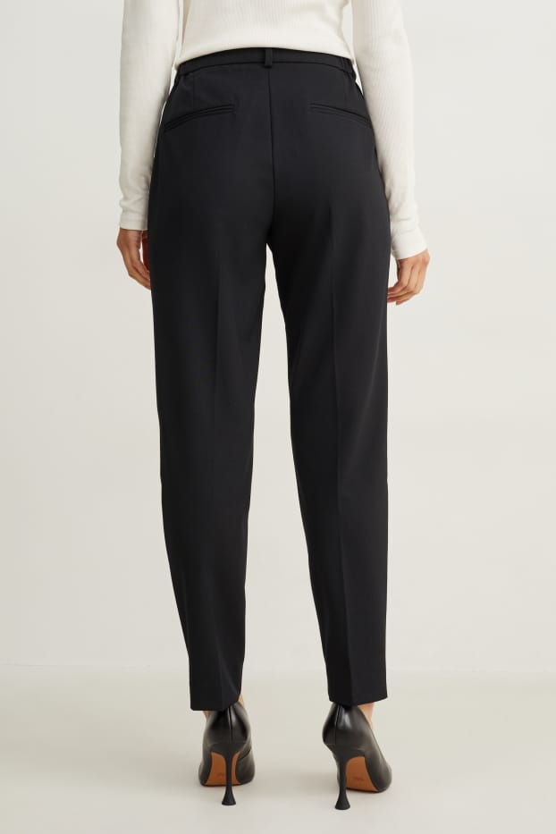 Dona - Pantalons formals - mid waist - slim fit - Mix & Match - negre
