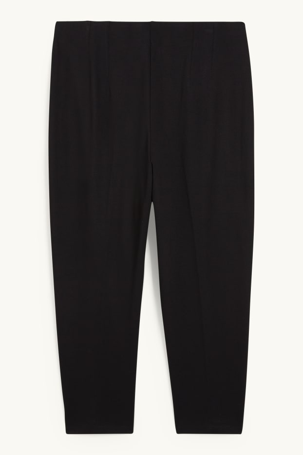 Women - Jersey trousers - regular fit - black