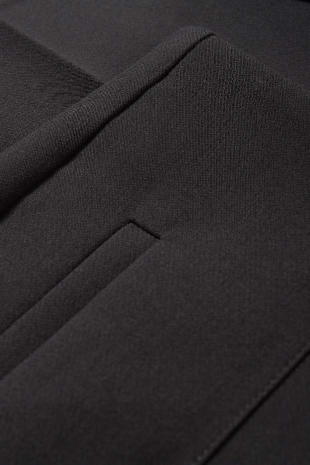 Women - Cloth trousers - high waist - tapered fit - black