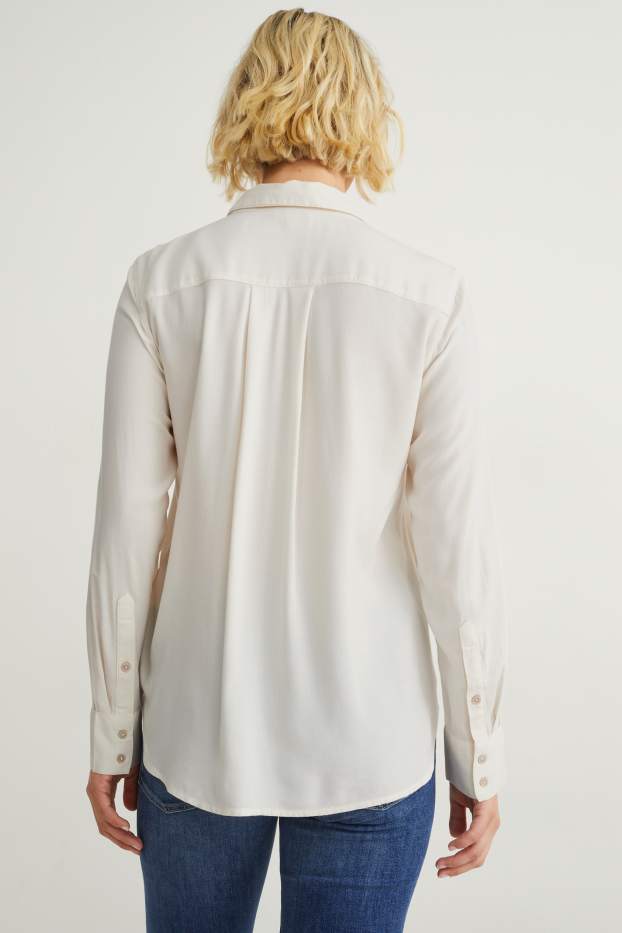 Dames - Blouse - crème wit