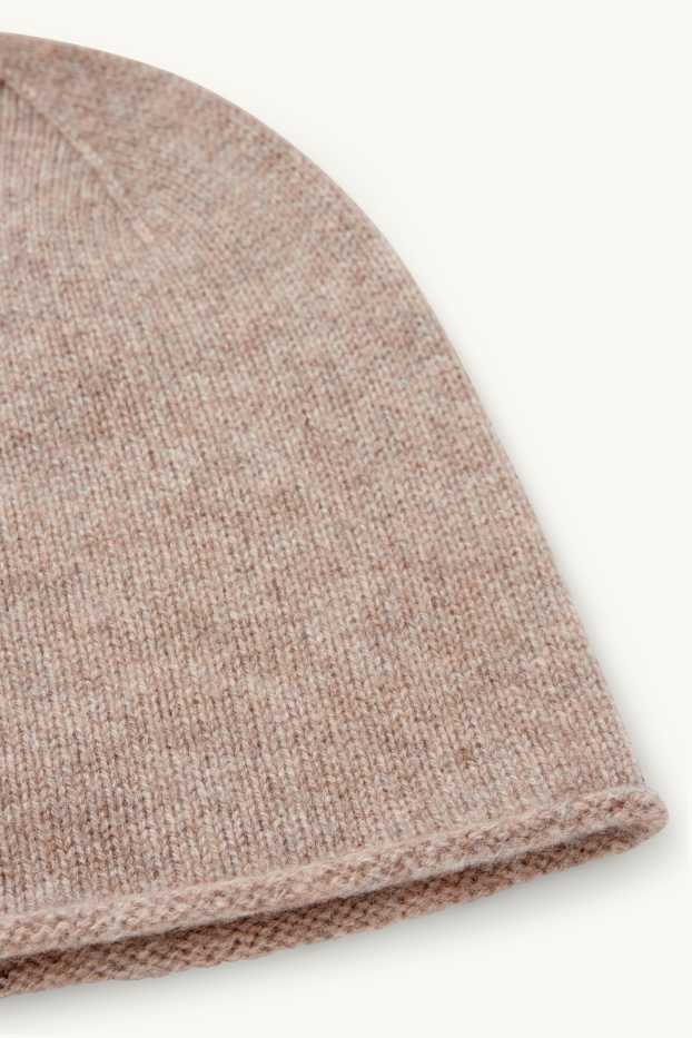 Mujer - Gorro de cachemir - topo