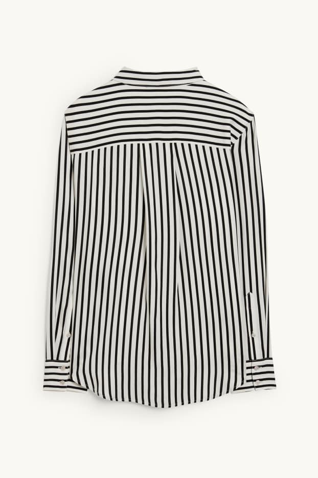 Women - Blouse - striped - cremewhite