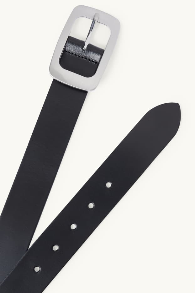 Femmes - Ceinture en cuir - noir