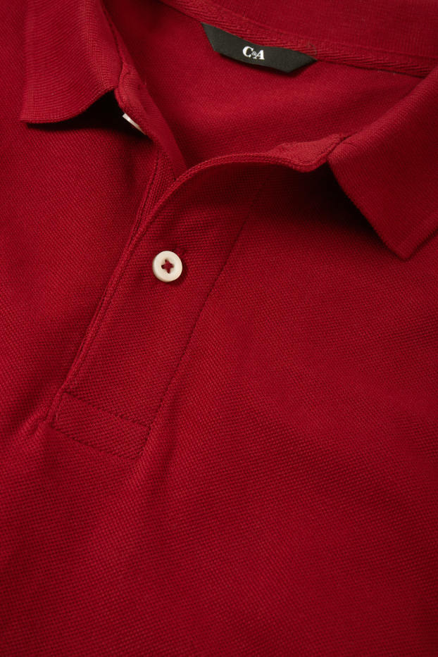 Men - Polo shirt - dark red