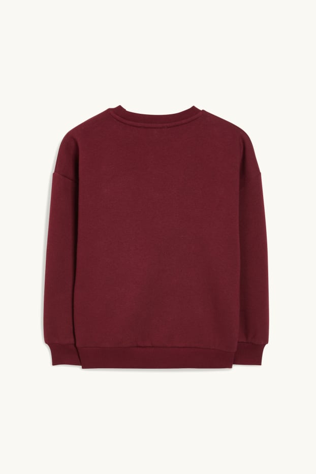 Kinderen: meisjes - Uitgebreide maten - sweatshirt - bordeaux
