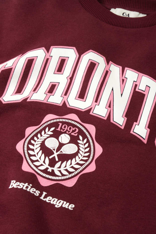 Kinderen: meisjes - Uitgebreide maten - sweatshirt - bordeaux