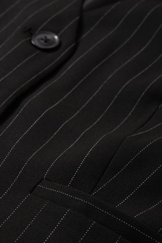Women - Waistcoat - pinstripes - black / white