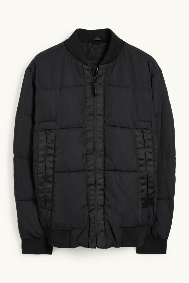 Men - Quilted jacket - water-repellent - black
