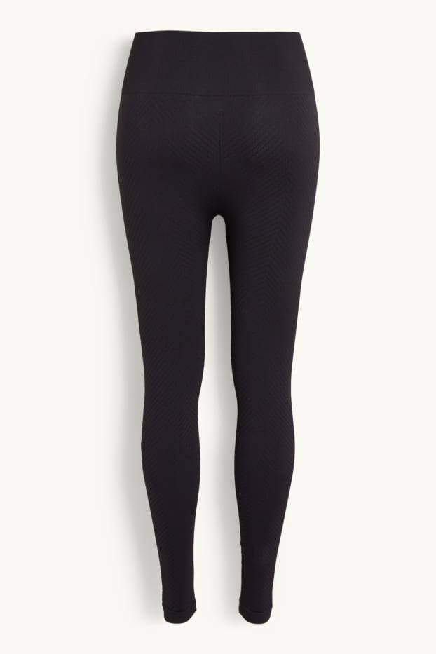Dames - Legging - naadloos - LYCRA® - zwart
