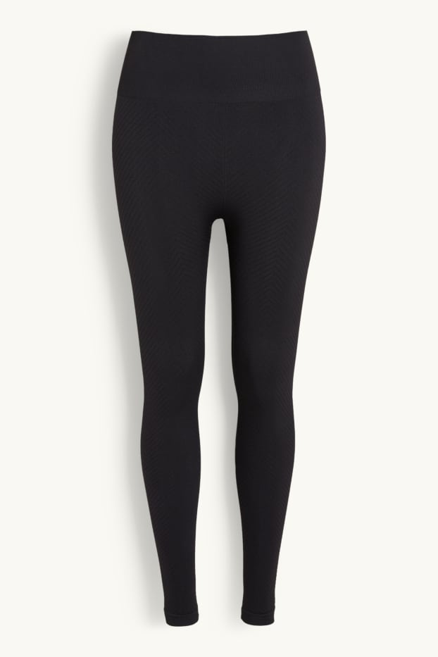 Dames - Legging - naadloos - LYCRA® - zwart