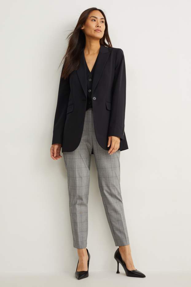 Damen - Business-Blazer - Regular Fit - Mix & Match - schwarz