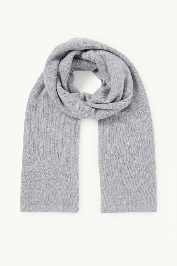 Women - Cashmere scarf - gray-melange