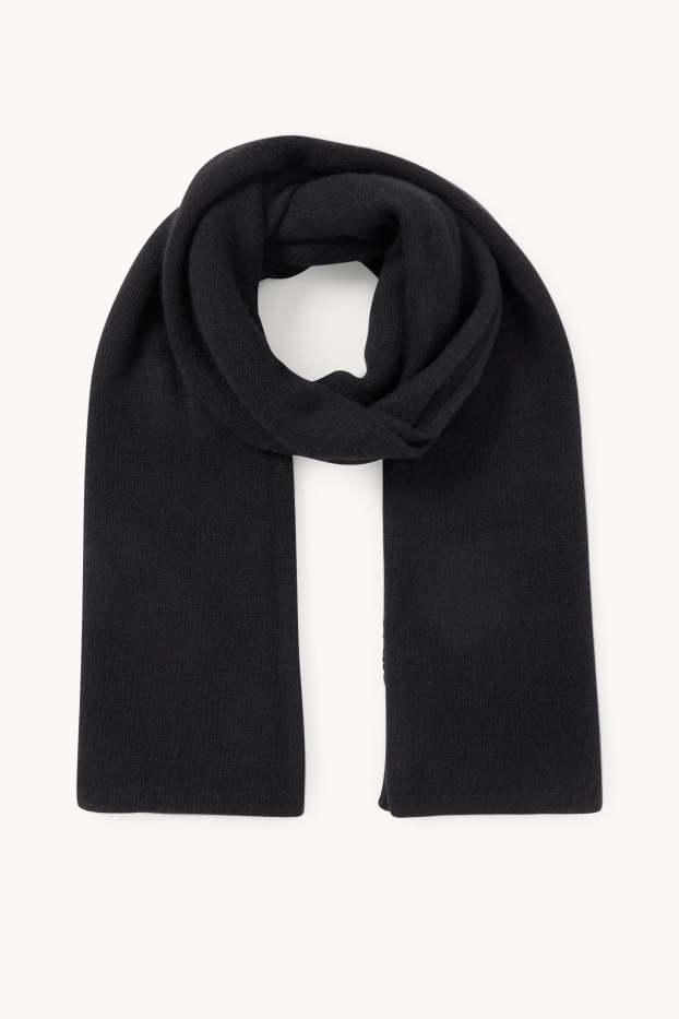 Women - Cashmere scarf - black