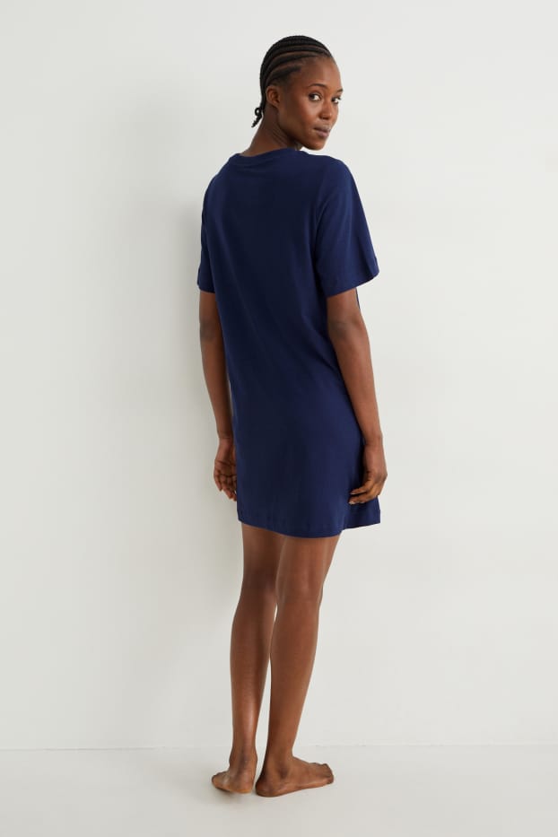Femmes - Chemise de nuit - Snoopy - bleu foncé