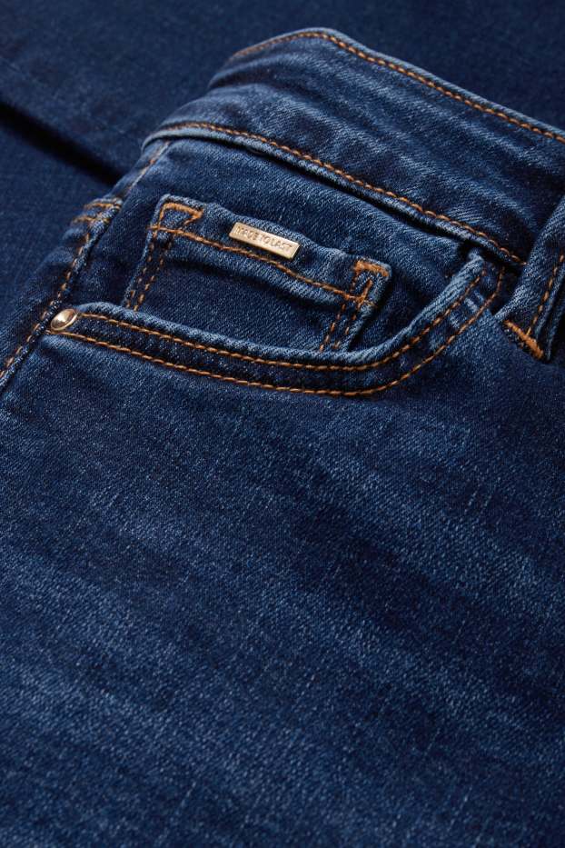 Women - Slim jeans - mid-rise waist - shaping jeans - LYCRA® - blue denim