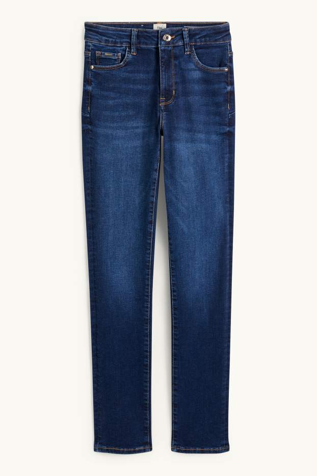Women - Slim jeans - mid-rise waist - shaping jeans - LYCRA® - blue denim