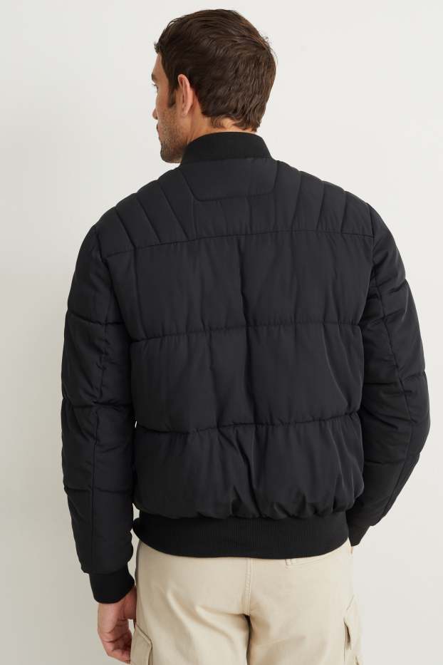 Men - Quilted jacket - water-repellent - black
