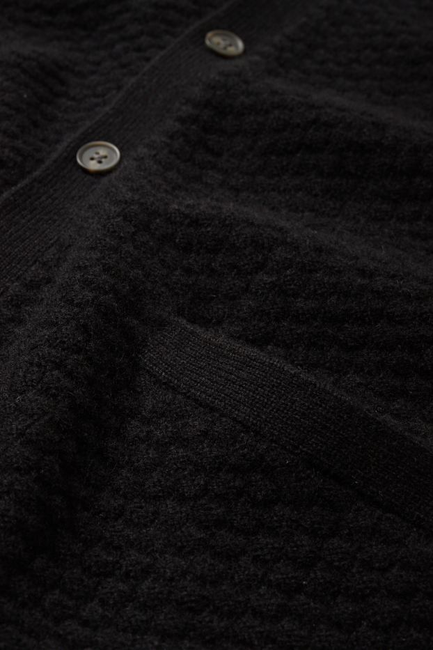Home - Jaqueta de punt amb component de caixmir - mescla de llana - negre