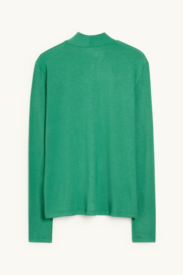 Dames - Shirt met rolkraagje - groen