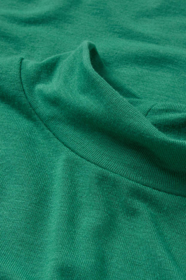 Dames - Shirt met rolkraagje - groen