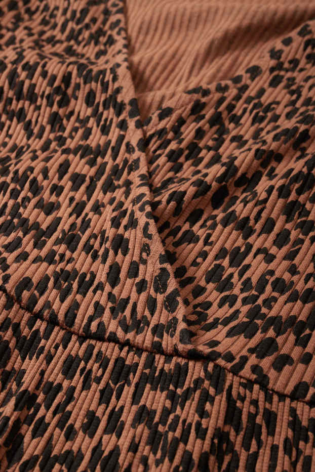 Femmes - Robe d’allaitement - à motif - marron
