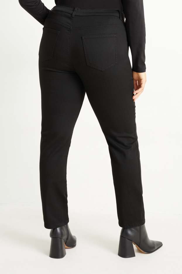 Dona - Straight jeans - high waist - negre