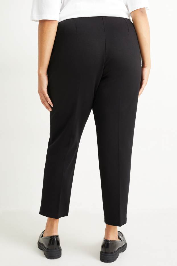 Women - Jersey trousers - regular fit - black