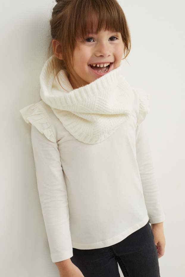 Children Girls - Snood - white