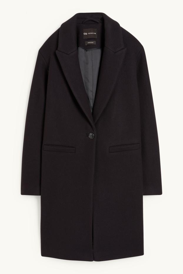Donna - Cappotto - misto lana - blu scuro