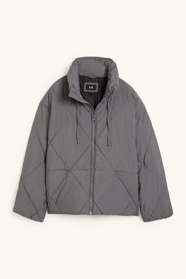 Women - Quilted jacket - gray