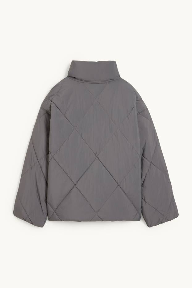 Women - Quilted jacket - gray
