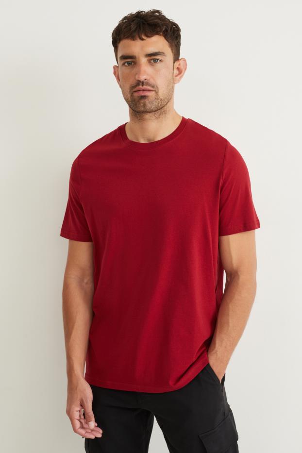Heren - T-shirt - rood