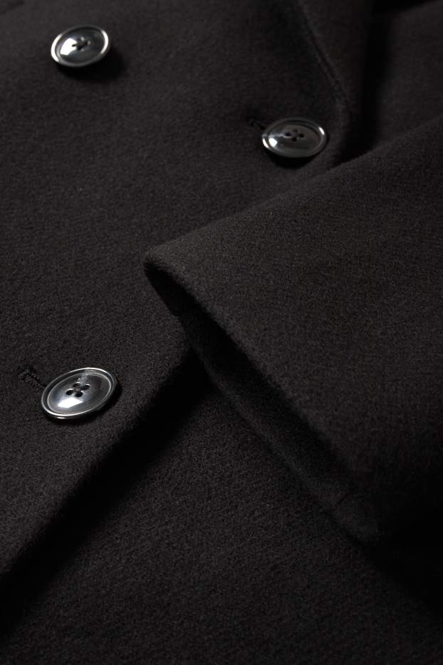 Dona - Abric - mescla de llana - negre