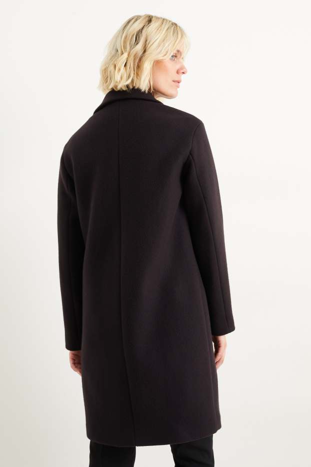 Donna - Cappotto - misto lana - blu scuro