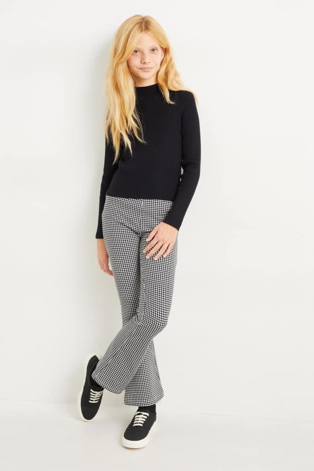 Bambine - Confezione da 2 - leggings termici - taglio svasato - nero