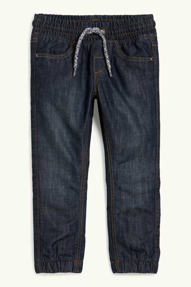 Children Boys - Slim jeans - thermal jeans - denim-dark blue