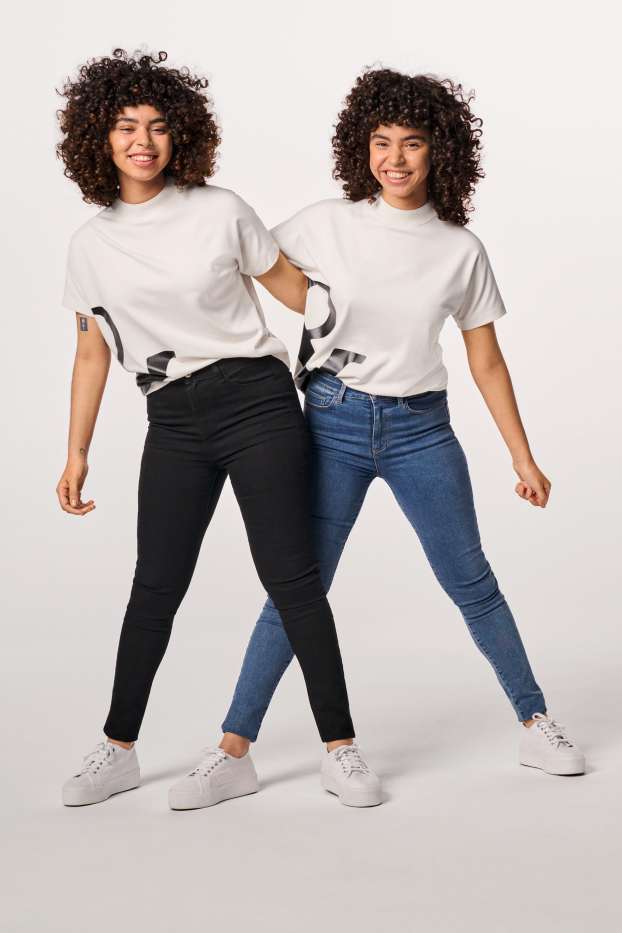 Mujer - Jegging jeans - high waist - negro
