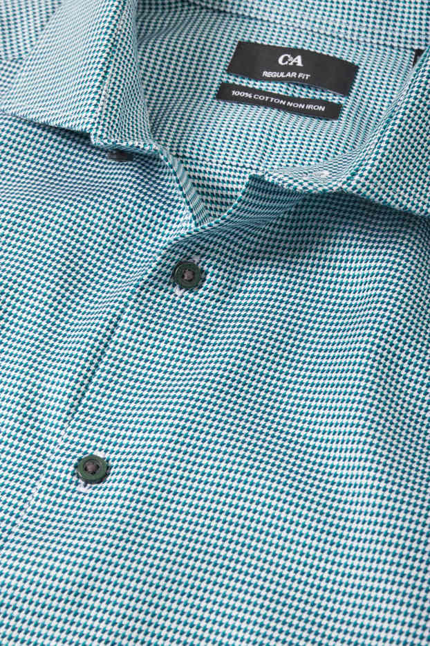 Men - Business shirt - regular fit - cutaway collar - easy-iron - green