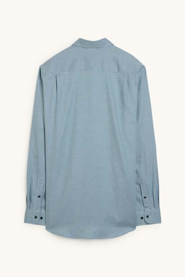 Men - Business shirt - regular fit - cutaway collar - easy-iron - green