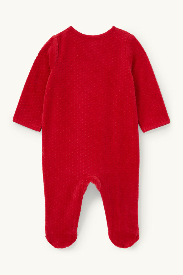 Unisex - Eisbär - Baby-Weihnachts-Schlafanzug - rot