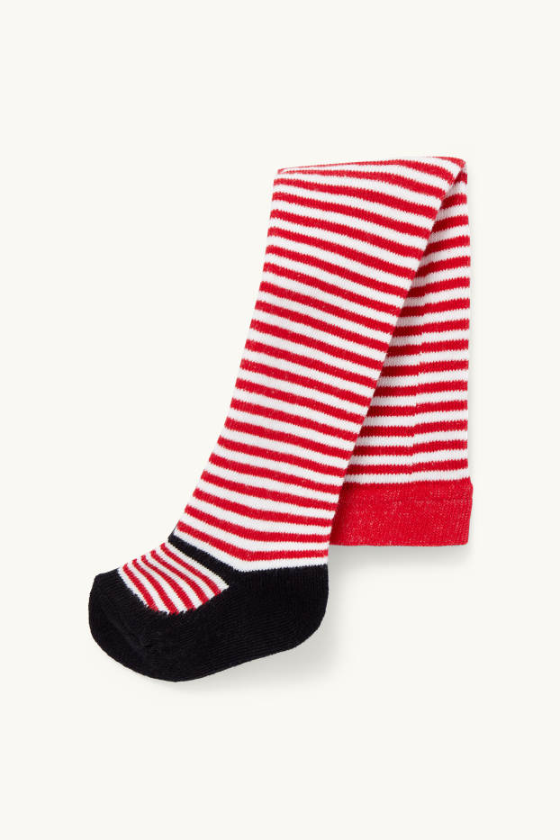 Baby Mädchen - Baby-Weihnachts-Outfit - 2 teilig - dunkelrot