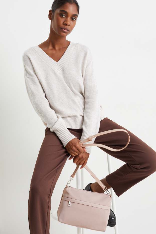 Damen - Kleine Umhängetasche - hellbeige