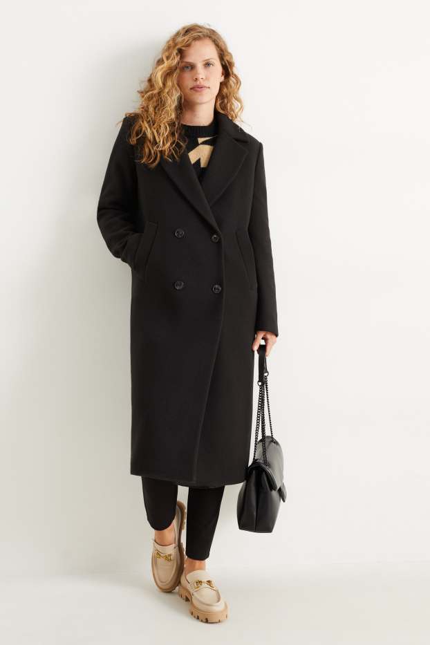 Dona - Abric - mescla de llana - negre