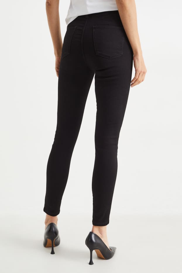 Donna - Confezione da 2 - jeggings - vita alta - nero