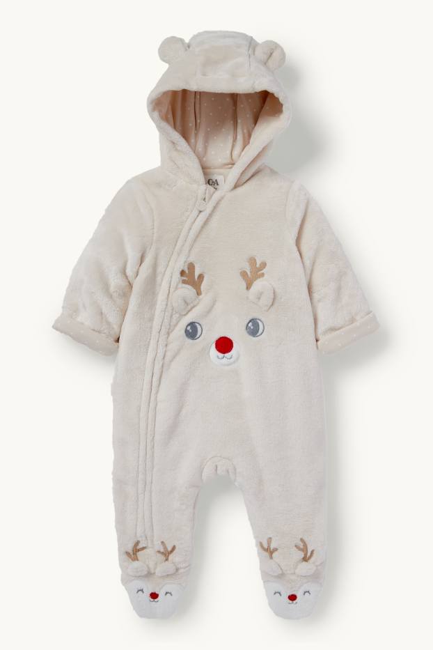 Unisex - Rudolf - granota nadalenc per a nadó - beix clar