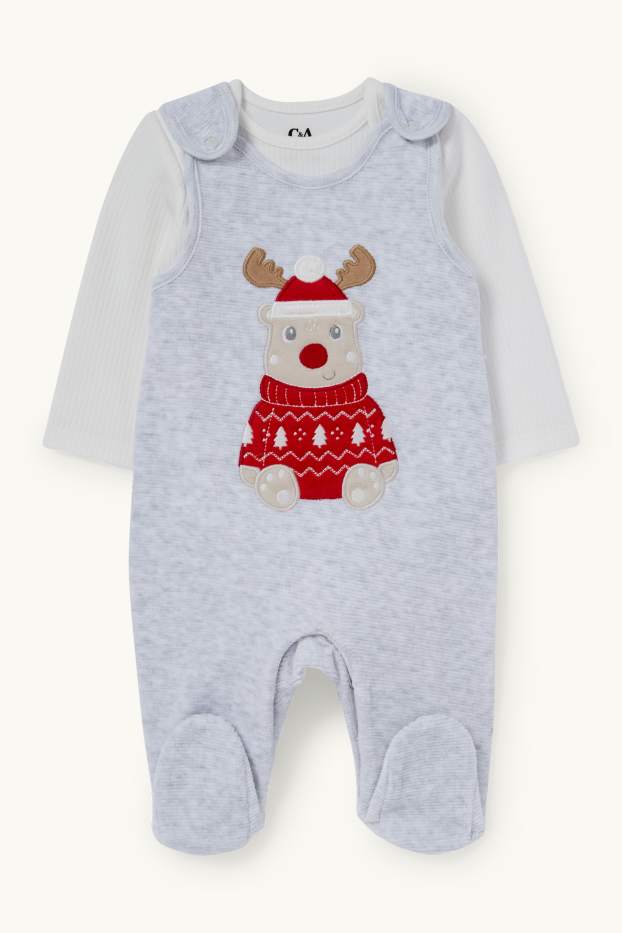 Nadó nen - Rudolf - pijama d’una peça - 2 peces - gris clar
