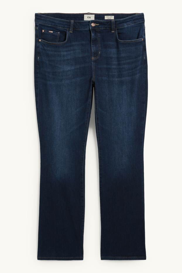 Femei - Bootcut jeans - talie medie - LYCRA® - denim-albastru